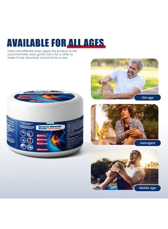 Sumifun 50g-sumifun Knee Joint Pain Relief Ointment Meniscus Damage Leg Knee Arthritis Cream Fast Absorbing Hand And Foot Tenosynovitis Cold Gel Quick Relief Joint And Bone Therapy Cream For Muscle And Joint Pain - Image 2